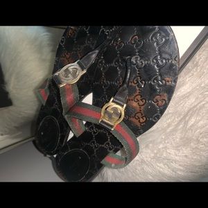 Black Gucci sandals worn sold as is